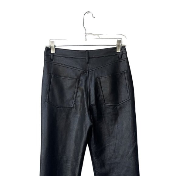 Aritzia Pants Size 4 Wilfred The Melina Pant Black Faux Leather Straight Grunge - Picture 8 of 12